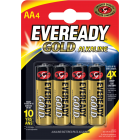 Energizer Eveready Gold Alkaline AA Pack of 4