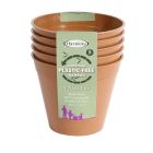 Haxnicks 6" Bamboo Pots - Terracotta (Pack of 5)
