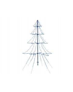Kaemingk Lumineo LED Tree Metal Christmas Light-Up 8 Function Twinkle Effect - Outdoor - Cool White - H 200cm - 420 LED
