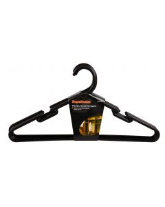 SupaHome Plastic Coat Hangers - Black