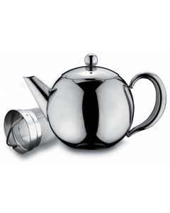 Rondeo Tea Pot With Infuser, Mirror Finish - 35oz (1L) - Stainless Steel