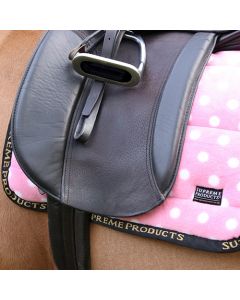 Supreme Products Dotty Fleece Saddle Pad - Pretty Pink - Pony	