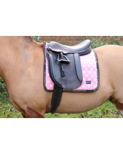 Supreme Products Dotty Fleece Saddle Pad - Pretty Pink - Pony 