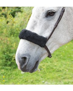 Available In Black Brown Or Natural Can Be Used On The Poll & Cheek Pieces As Well Provides Comfort for The Horse & Prevents Rubbing HyCOMFORT Noseband Cover For Horses & Ponies