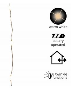 Kaemingk Outdoor Micro LED Durawise Twinkle Lights - 50 Bulb Warm White