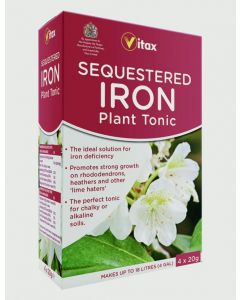 Vitax Sequestered Iron Plant Tonic - 4 x 20g