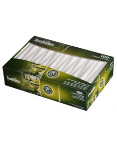Bolsius Tapered Candles - Box of 100 - White