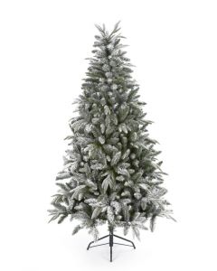 Premier Flocked Lapland Spruce Christmas Tree PE, PVC, Hinged - 8ft