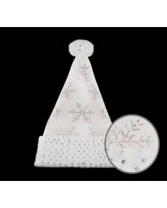 Davies Products Snowflake Velvet Hat Christmas Decoration - Cream