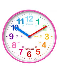 Acctim Wickford Kids Time Teach Clock - 20cm - Pink