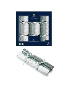 Tom Smith Christmas Crackers - Pack of 6 - Silver & White