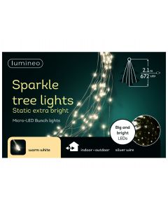 Kaemingk Micro Big LED Tree Lights - Warm White/Silver Cable