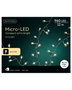 Kaemingk Micro Big LED Compact Lights - Warm White/Silver
