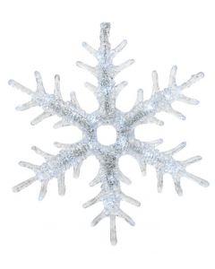Kaemingk LED Acrylic Snowflake Christmas Light Decoration - Cool White 16 Light