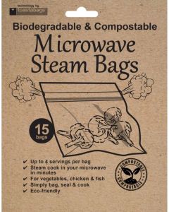 Planit Eco Friendly Microwave Steam Bags - Pack of 15