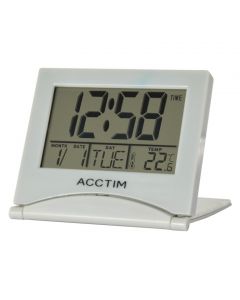 Acctim Mini Flip II Travel LCD Alarm Clock - Grey