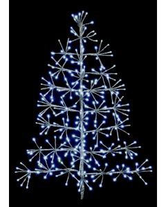 Premier Silver Tree Starburst With White LEDs - 60cm
