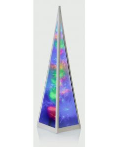 Premier Holographic Pyramid Silver Frame - 45cm Multi Coloured
