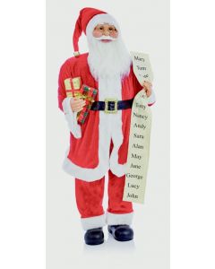 Premier Christmas Standing Santa With Glasses 1m Red