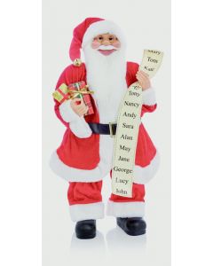 Premier Standing Santa With Glasses Christmas Decoration - 60cm Red