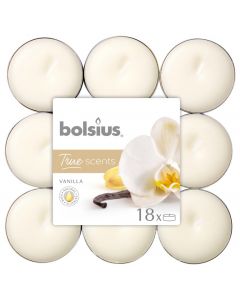 Bolsius 4 Hour Tealights - Vanilla - Pack of 18