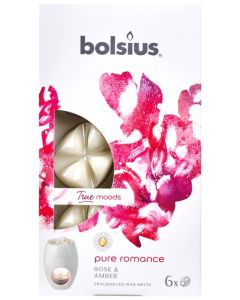 Bolsius Fragranced Wax Melts - Pure Romance - Pack of 6