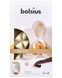 Bolsius Fragranced Wax Melts - Vanilla - Pack of 6