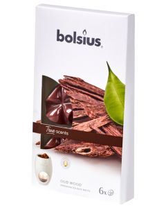 Bolsius Fragranced Wax Melts - Oud Wood - Pack of 6
