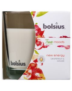 Bolsius Fragranced Candle In A Glass - New Energy - Grapefruit & Ginger