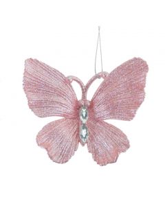 Davies Products Diamante Glitter Butterfly - 11cm Blush