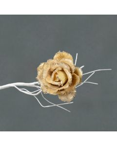 Davies Products Clip On Velvet Rose - 10cm Champagne