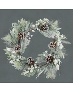 Davies Products Luxury Frosted Wreath - 22"