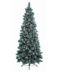 Kaemingk Green/White Frosted Norwich Pine Christmas Tree - 6ft