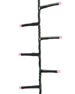 Kaemingk Outdoor LED Compact Twinkle Lights - 750 Pink/Green Cable