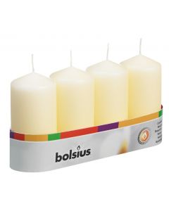 Bolsius Pillar Candle - Ivory 100/48 - Pack of 4