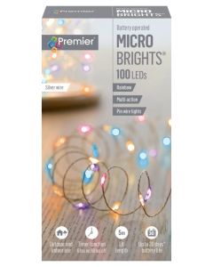 Premier 100 LED Multi Action Battery Operated Microbrights - Rainbow