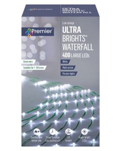 Premier 400 LED Ultrabrights Waterfall - White 2.5m