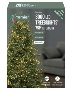 Premier 3000 LED Multi Action Treebrights With Timer - Warm White