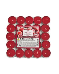 Aladino 4 Hour Tealights - Pack of 25 - Frosted Cherries