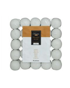 Kaemingk White Wax Tealights - Pack of 50