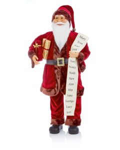 Premier Christmas Standing Santa With Lists & Parcels 1m