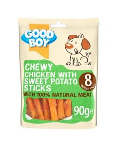 Good Boy Chewy Chicken With Sweet Potato Sticks - 90g