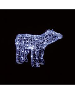 Premier Christmas Soft Acrylic Polar Bear 80 LEDs 90cm