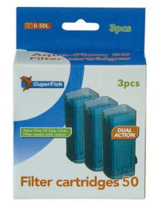 SuperFish Aqua-Flow 50 Easy Click Cartridge - Pack of 3