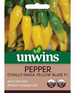 Pepper (Chilli) Naga Yellow Blaze F1 Seeds