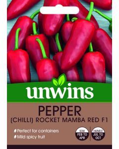 Pepper (Sweet) Rocket Mamba Red F1 Seeds
