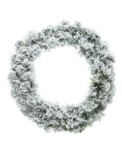 Kaemingk Imperial Wreath Snowy Indoor - Green/White