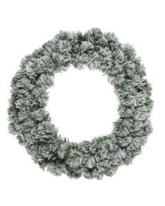 Kaemingk Imperial Christmas Snowy Wreath - Indoor - Green/White - dia 35cm