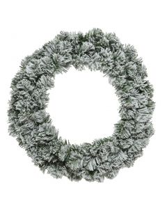 Kaemingk Imperial Christmas Snowy Wreath - Indoor - Green/White - dia 50cm