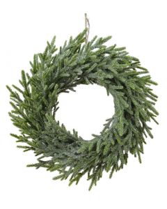 Kaemingk Christmas Wreath Pe Glitter - Green